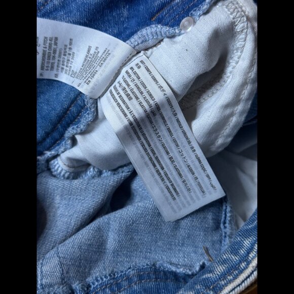Abercrombie & Fitch Mom Jeans 27 Blue Stone Wash Frayed Ultra High Rise Belted - Picture 8 of 8
